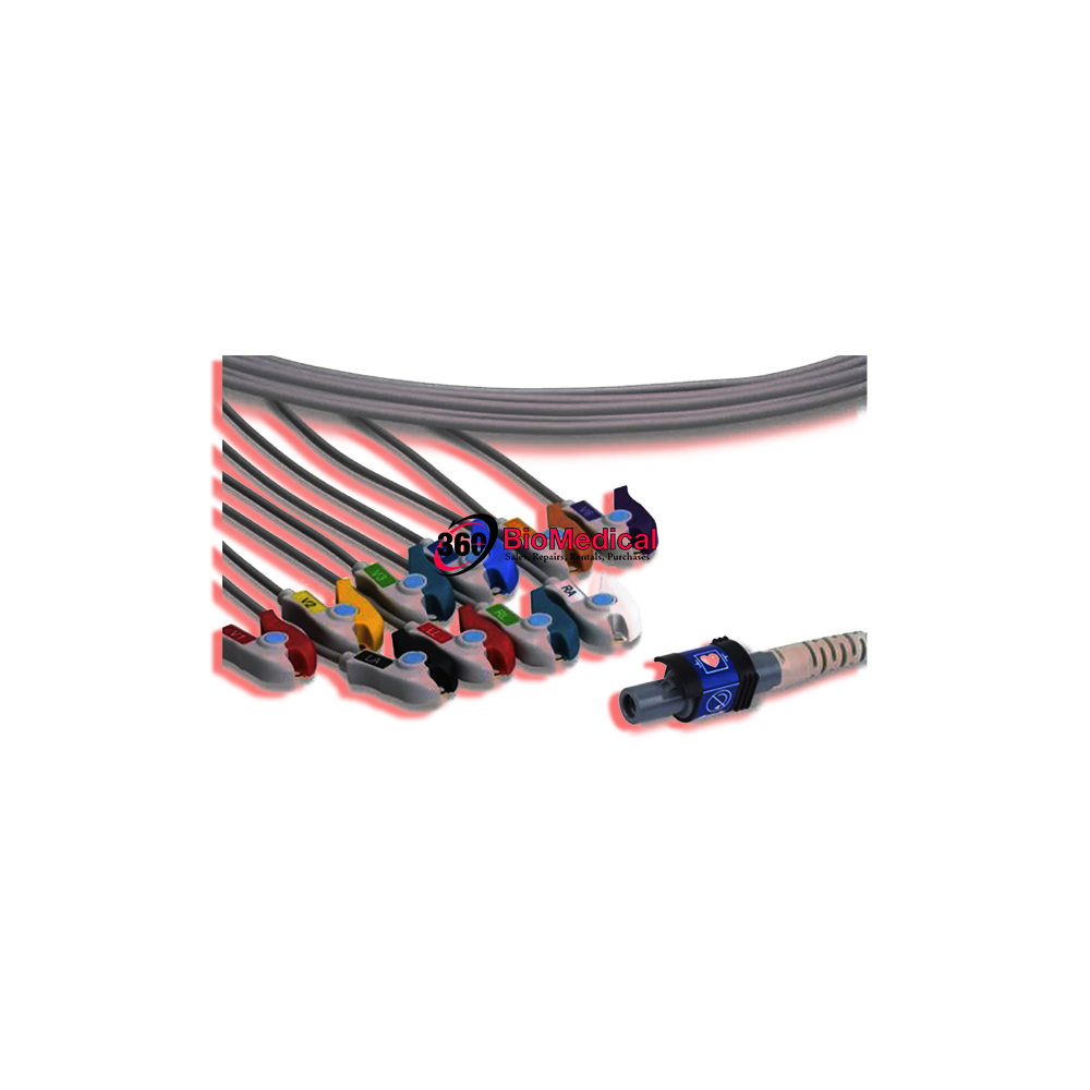 thumbnail image 2 of Genetic 15-Pin 10-Lead Banana EKG Cable - Compatible With Welch Allyn 2 of 3