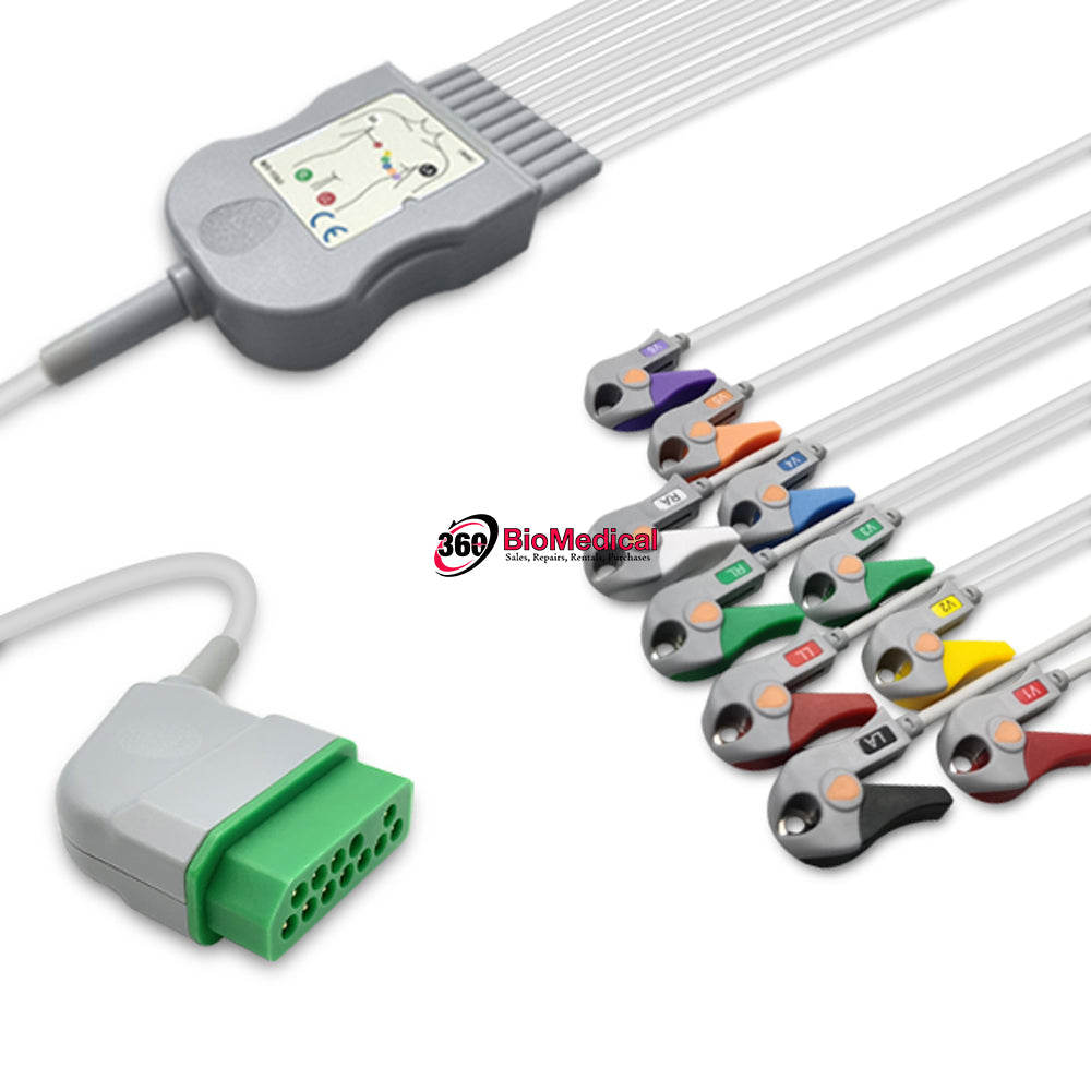 Nihon Kohden One-Piece ECG Cable BJ-900PA EC-10013G-A