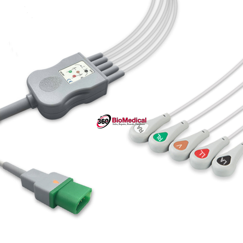 Mindray One-Piece ECG Cable 0012-00-1156-01 EC-5018RS-A