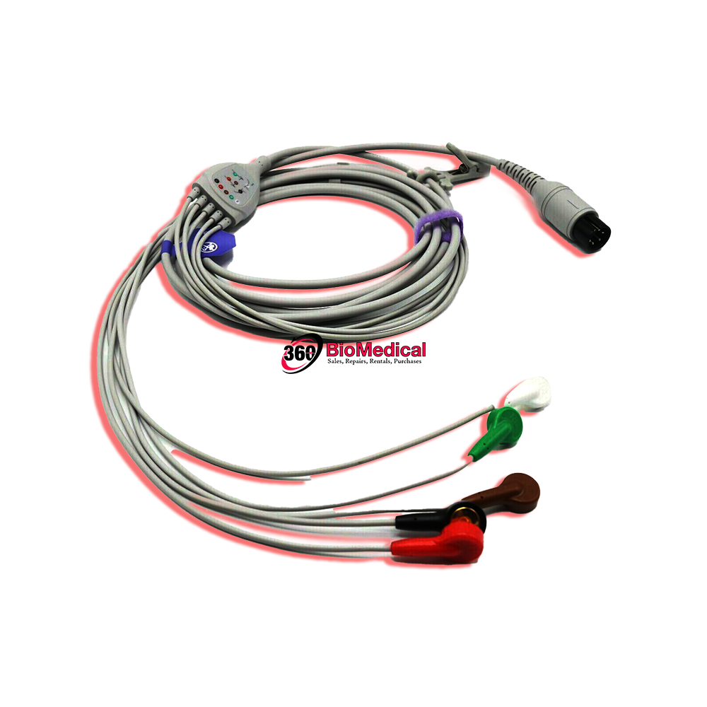 Datex Ohmeda ECG EKG Cable 6 Pin 5 Leads-Compatible