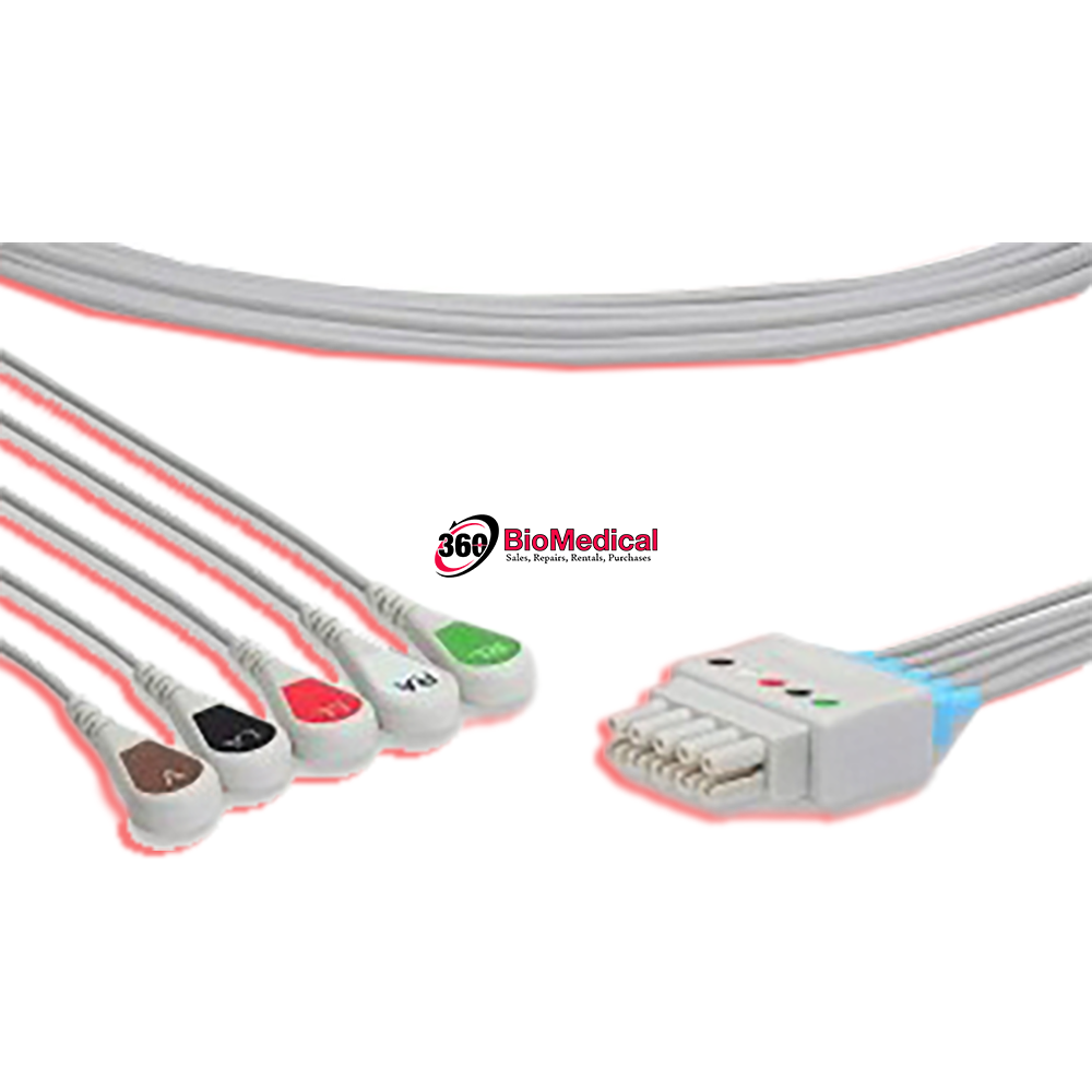 Datex Ohmeda ECG Leadwire with 5 Leads-Compatible