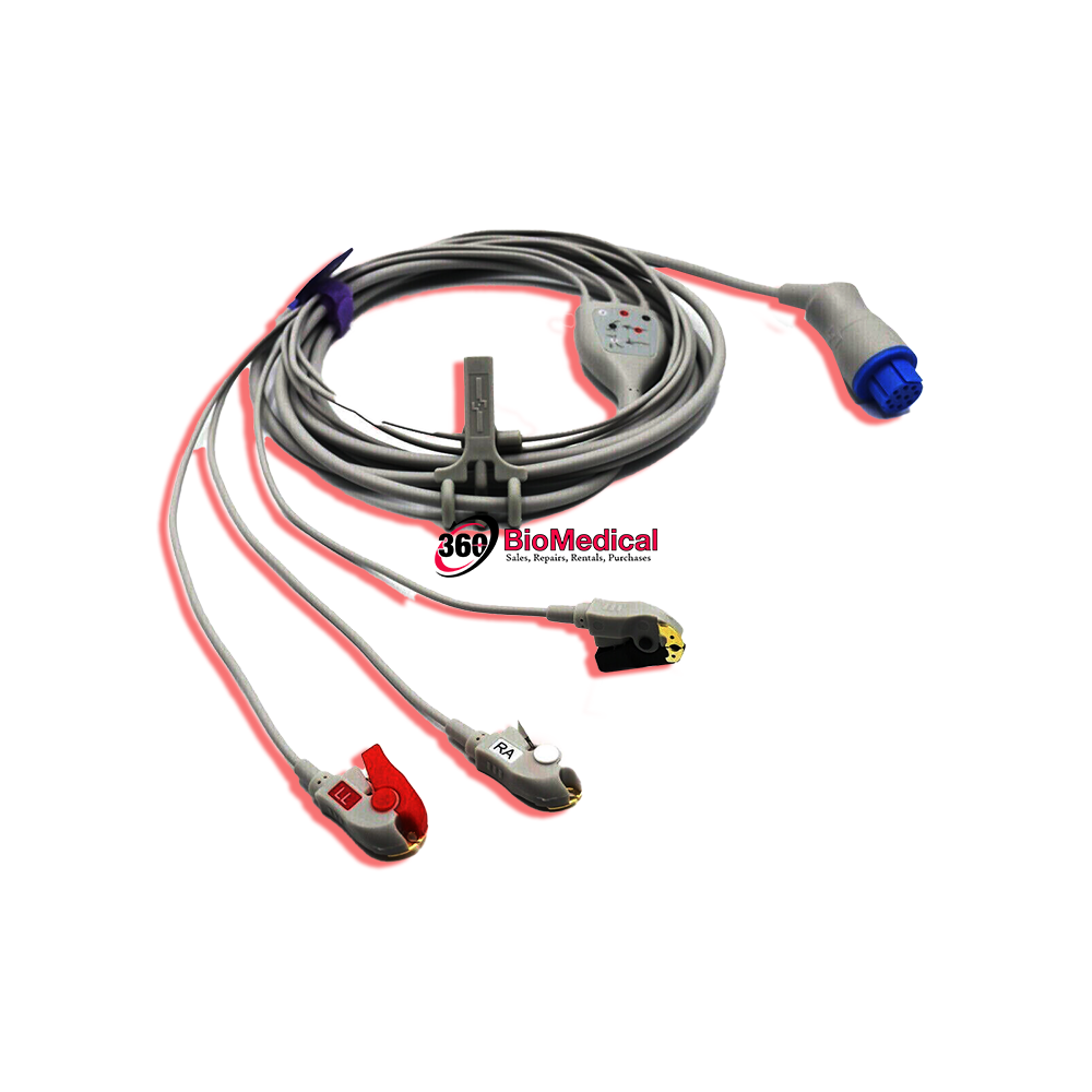 Datex Ohmeda EKG Cable 10 Pin 3 Leads-Compatible