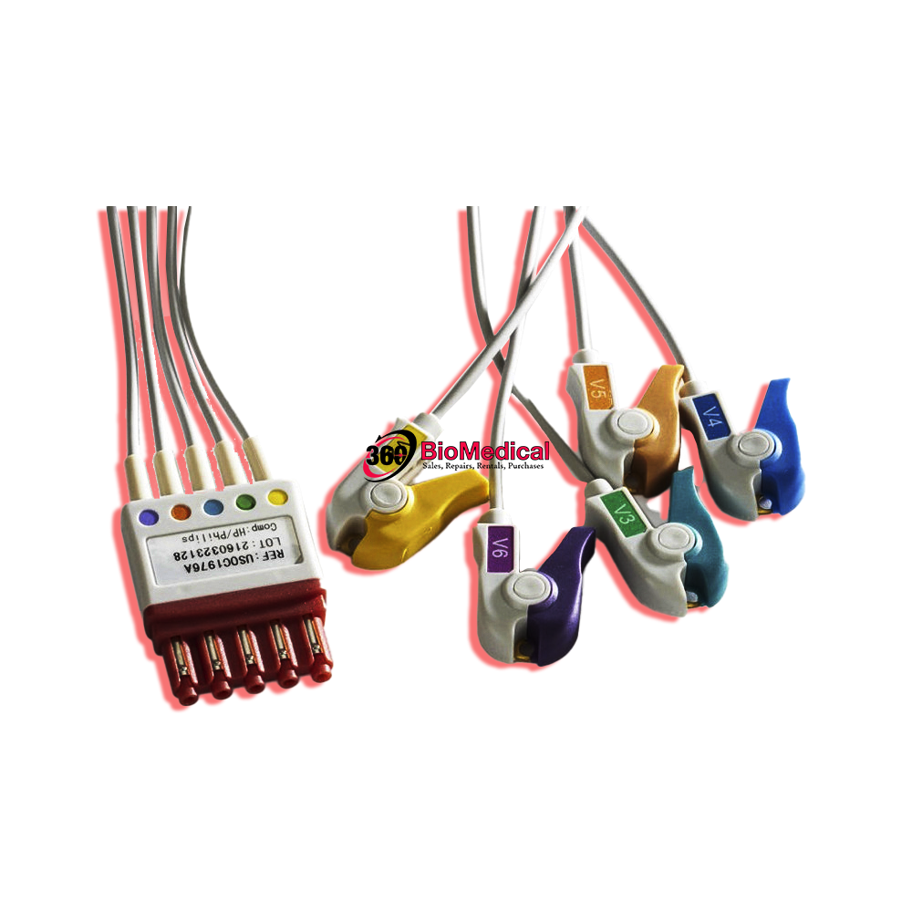 Philips 5 Leadwire ECG M1976A-Compatible – 360biomedical